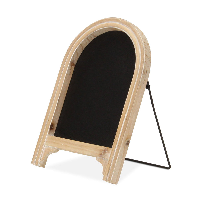 12" Wood Tabletop Easel Chalk Board - Natural