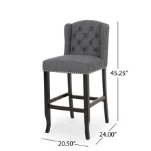 Load image into Gallery viewer, Vienna - Contemporary Fabric Tufted Wingback Counter Stools (Set of 2)
