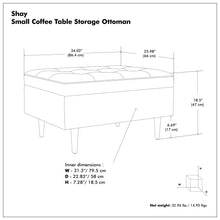 Load image into Gallery viewer, Shay - Large Square Coffee Table Storage Ottoman Mid-Century Style
