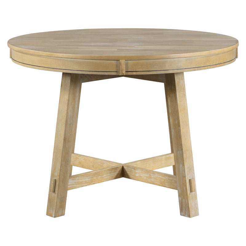 Removable Leaf Oval Extendable Dining Table - Natural