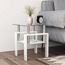 Load image into Gallery viewer, Modern Tempered Glass Tea Table, End Square Table For Living Room
