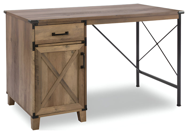 Wall Mounted Trestle Writing Desk - Oak