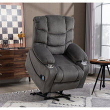 Load image into Gallery viewer, Ultra Wide Electric Lounge Chair With Hot Massage Heating And Auxiliary Standing Function, For Living Room - Gray
