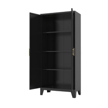 Load image into Gallery viewer, Shapely Doors Cabinet, Metal Storage Cabinet With Doors And Adjustable Shelves
