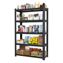 Load image into Gallery viewer, Heavy Duty 5 Tier Adjustable Metal Mesh Storage Rack With 2000 Lbs Capacity - Brushed Nickel
