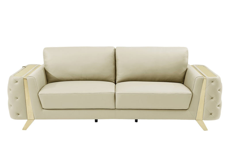 Italian Leather Sofa (720455) - Beige
