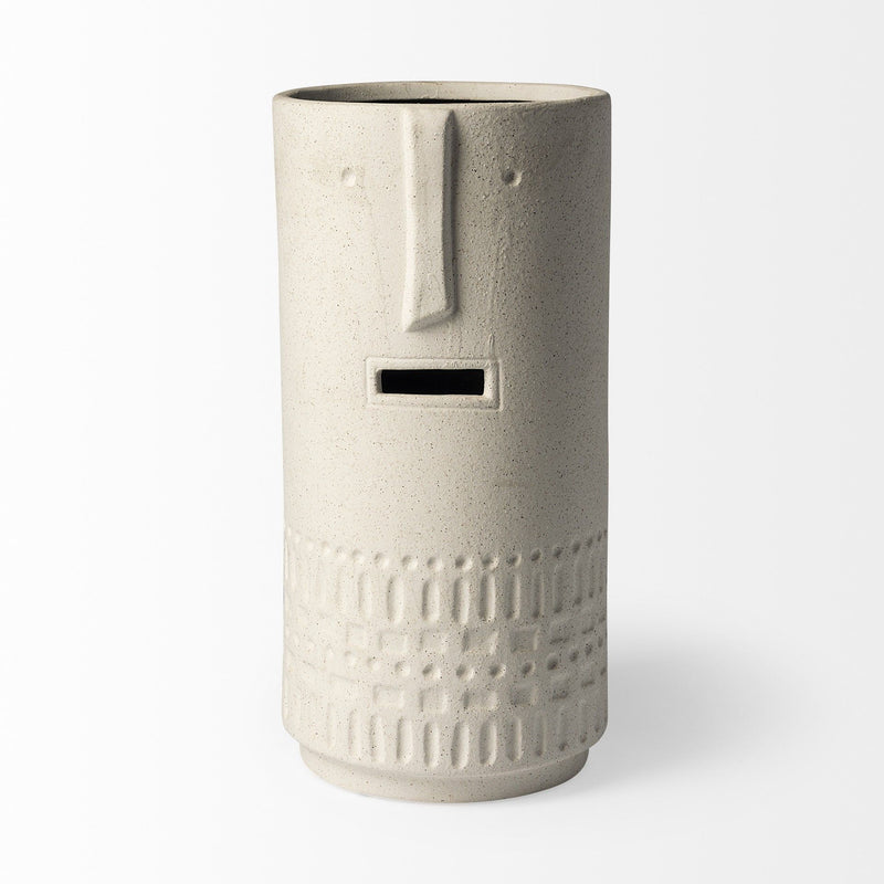 Abstract Cylinder Table Vase (397503) - White