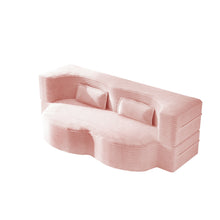 Load image into Gallery viewer, Modern Floor Sofa With 2 Pillows, Convertible Twin Size Folding Mattress For Living Room
