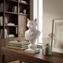 Load image into Gallery viewer, Fox Bust Tabletop Sculpture - White
