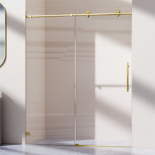 Load image into Gallery viewer, Frameless Single Sliding Soft Close Shower Doors, 5/16" Sgcc Tempered Glass

