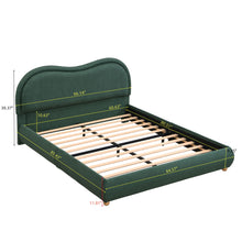 Load image into Gallery viewer, Upholstered Platform Bed Frame With Curved Headboard
