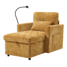 Load image into Gallery viewer, Multifunctional Chenille Recliner Sofa With Storage And Phone Bracket
