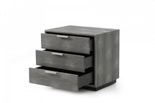 Load image into Gallery viewer, Shagreen Three Drawer Nightstand - Gray
