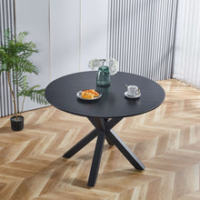 Load image into Gallery viewer, Table Mid-Century Dining Table For 4 - 6 People With Round Table Top, Pedestal Dining Table, End Table Leisure Coffee Table, Cross Leg
