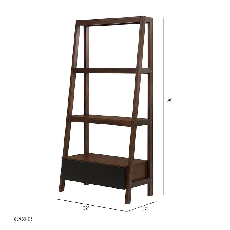 Ladder Shelf, Ladder Style Display Shelf - Natural Wood / Brown