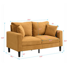 Load image into Gallery viewer, Modern Upholstered Loveseat Sofa, High Resilience
