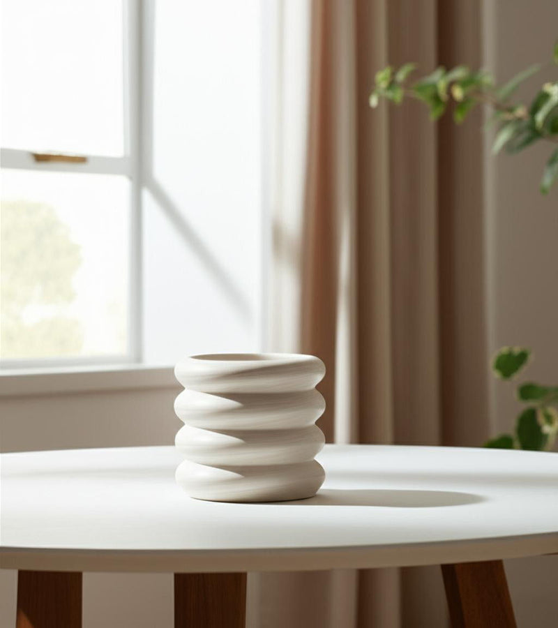 Cylinder Table Vase (608340) - Cream
