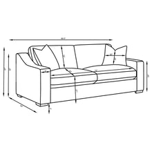 Load image into Gallery viewer, Chelan - 2 Piece Upholstered Sloped Arm Sofa Set - White
