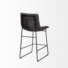 Load image into Gallery viewer, 37.8" Iron Counter Height Bar Chair - Black
