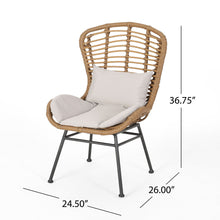 Load image into Gallery viewer, Calypso - Outdoor Chair With Water Resistance Cushion And Iron Frame
