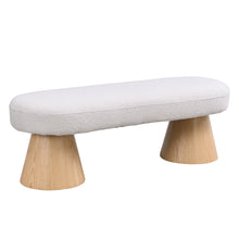 Load image into Gallery viewer, Dining Bench For Dining Room, Upholstered Bedroom End Of Bed Entryway Bench Fabric Ottoman For Living Room - Beige

