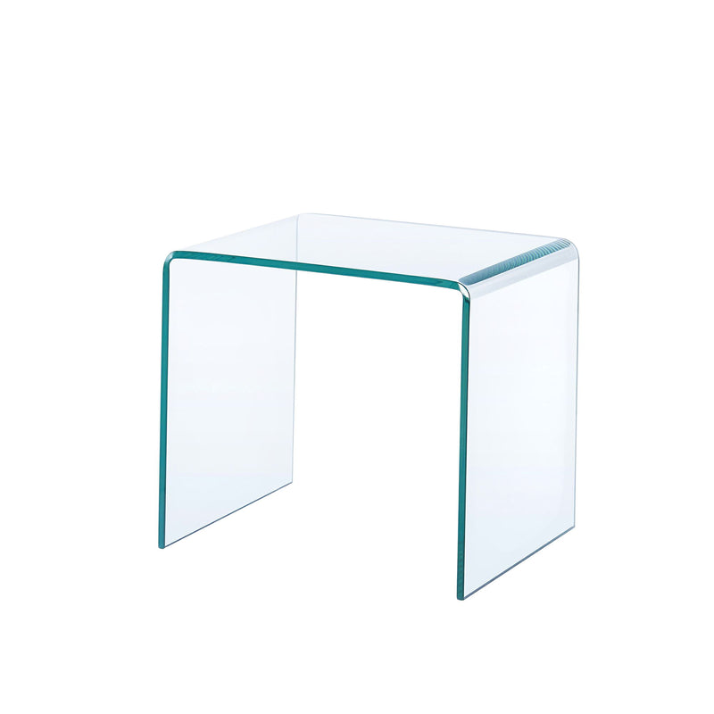 Glass Floor Shelf End Tables - Clear