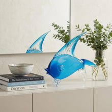 Load image into Gallery viewer, Murano Fish Figurine Tabletop Sculpture (376122) - Blue
