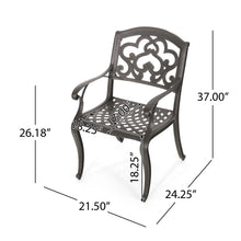 Load image into Gallery viewer, Cast Aluminum Dining Chair With Hand Crafted Details - Copper
