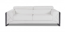 Load image into Gallery viewer, Italian Leather Sofa With Silver - White
