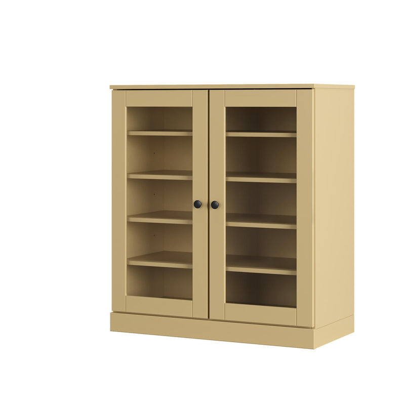 Twenty Pair Solid Woodshoe Storage Cabinet (752335) - Yellow