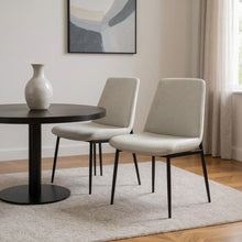 Load image into Gallery viewer, Solid Wood Dining Parsons Chairs (Set of 2) - Natural / Black
