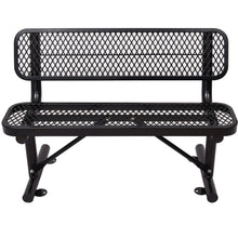 Load image into Gallery viewer, 6' Outdoor Steel Bench With Backrest
