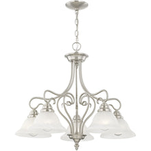 Load image into Gallery viewer, 23'' Five Light Dimmable Chandelier With Shades - Pearl Silver / Nickel
