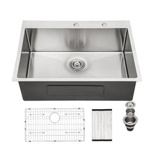 Load image into Gallery viewer, Drop In Kitchen Sink, 16 Gauge Stainless Steel, Single Bowl, Topmount Basin
