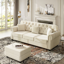 Load image into Gallery viewer, Upholstered Sofa Set With Nailhead Trim And Rolled Armrests, Includes Pillows
