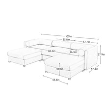 Load image into Gallery viewer, Contemporary Elegant Sofa With Storage And Ottoman
