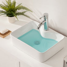 Load image into Gallery viewer, Modern Ceramic Rectangular Vessel Bathroom Sink With Sleek Design
