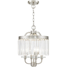 Load image into Gallery viewer, 18'' Four-Light Dimmable Chandelier With Shades - Nickel
