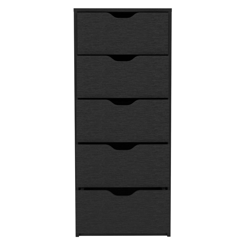 18" Five Drawer Standard Chest - Black