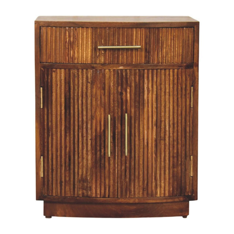 Solid Wood One Drawer Nightstand (755323) - Brown
