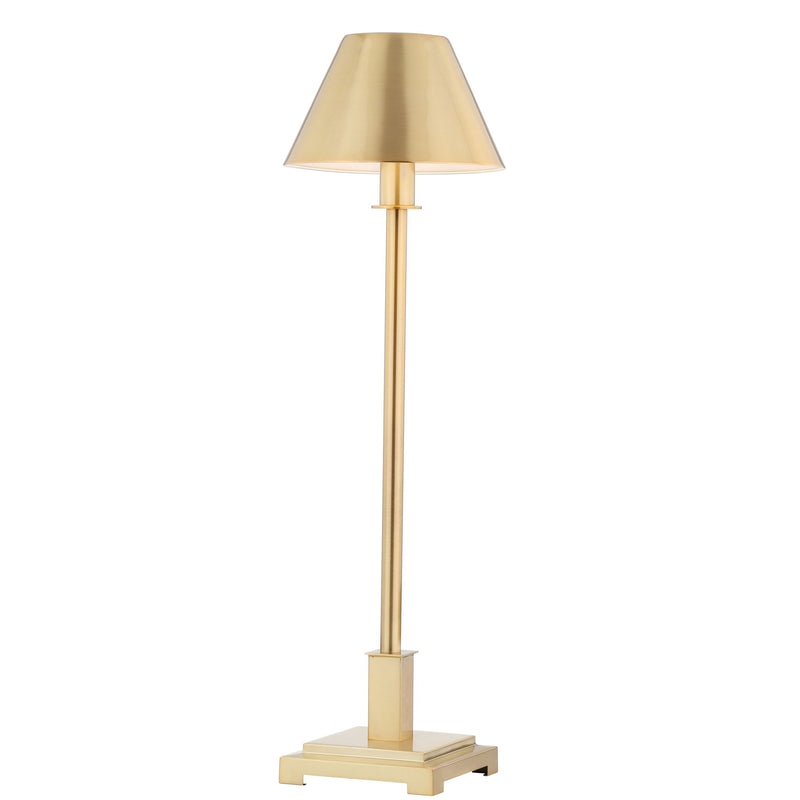 26" Novelty Table Lamp LED With Drum Shade - Brass