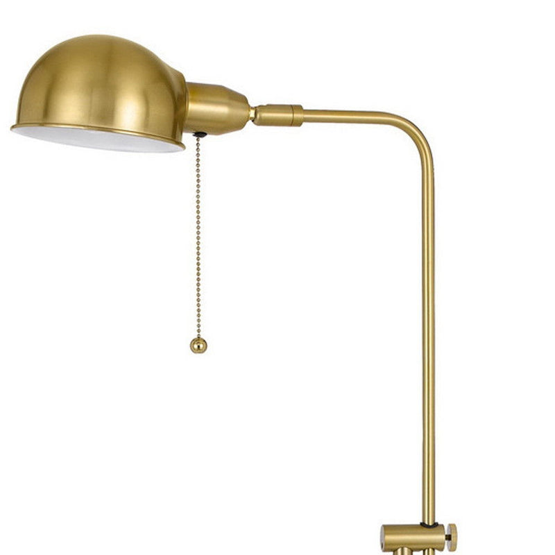 Adjustable Floor Lamp With Bronze Dome Shade - Brass