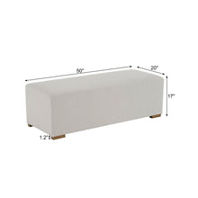 Load image into Gallery viewer, Simple Long Ottoman For Living Room - White
