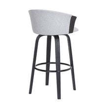 Load image into Gallery viewer, Fabric Swivel Counter Height Bar Chair - Light Gray And Black

