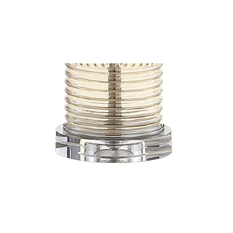 Table Lamp With Drum Shade - Champagne