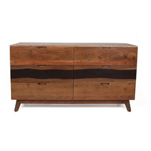 Load image into Gallery viewer, Sierra 6 Drawer Sideboard, Wood Credenza / Cabinets / Chests / Nightstands - Natural Wood / Brown
