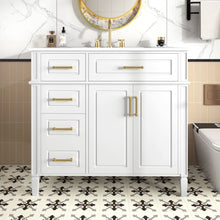 Load image into Gallery viewer, Bathroom Vanity With Sink, 4 Drawers, 2 Doors
