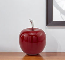 Load image into Gallery viewer, Decorative Apple Tabletop Sculpture (354694) - Red / Silver
