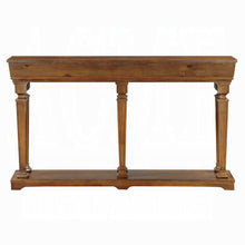Load image into Gallery viewer, Solid And Manufactured Wood Floor Shelf Console Table With Shelves - Oak
