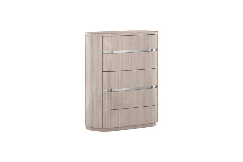 40" Wood Four Drawer Gentlemens Chest - Beige